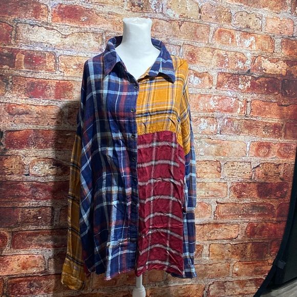 Romantic Gypsy Women's Plus Size Plaid Button Down Top Size 3X - Picture 4 of 11